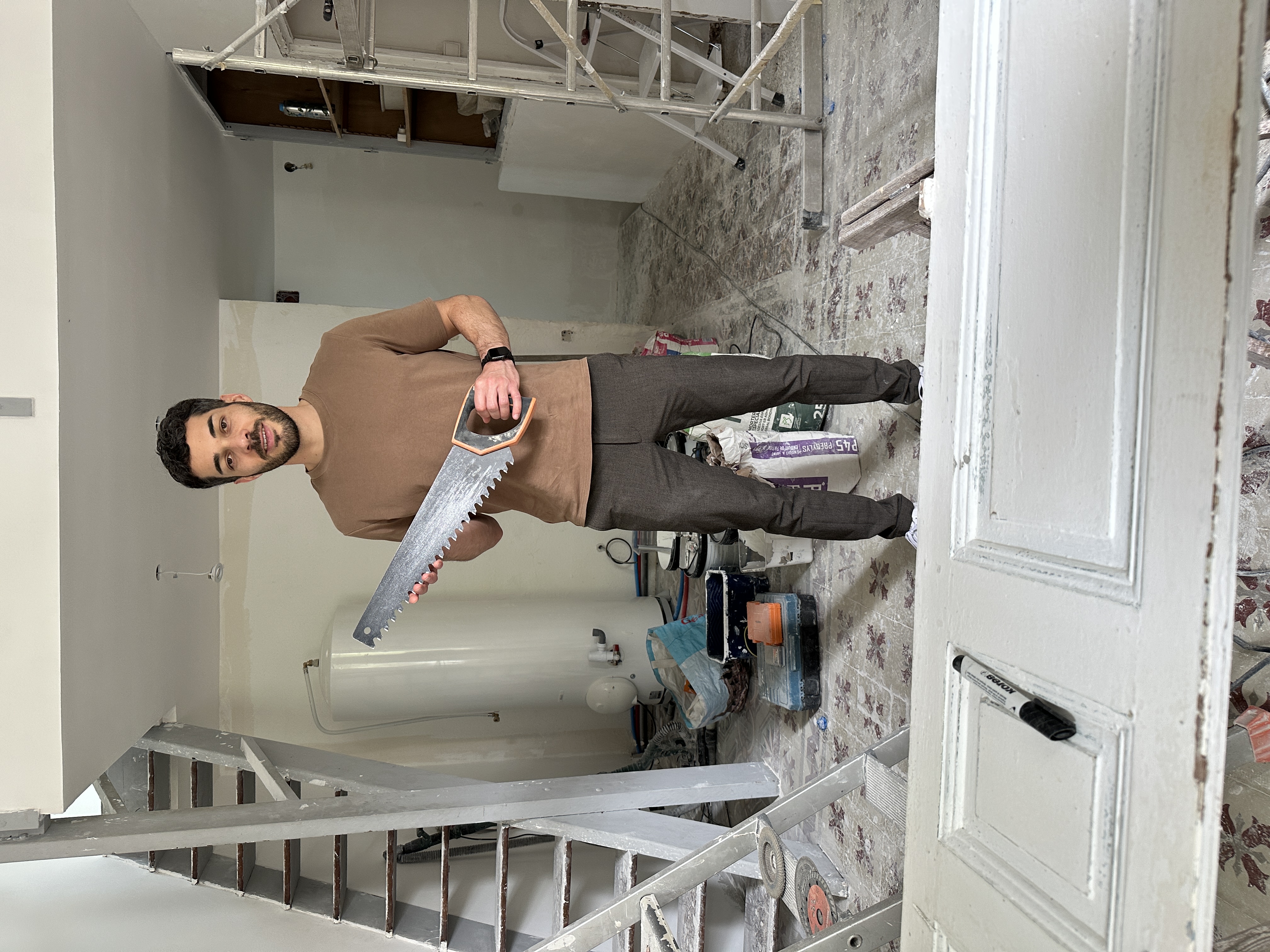 Vincent sur un chantier